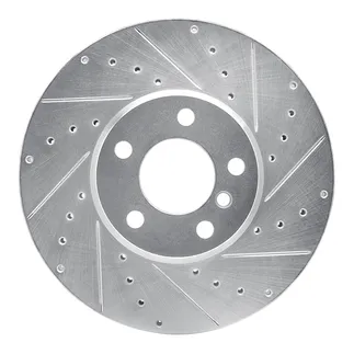 R1 Concepts EDZ-31144R Brake Rotor Drilled and Slotted Silver